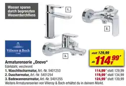 toom Baumarkt Villeroy & boch armaturenserie onovo Angebot