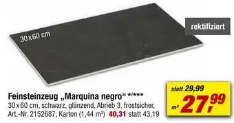 toom Baumarkt Feinsteinzeug marquina negro Angebot