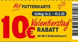 Das Futterhaus 10€ rabatt valentierstag Angebot