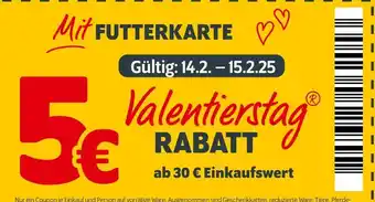 Das Futterhaus 5€ valentierstag rabatt Angebot