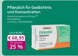 Mea Ginkobil ratiopharm 120 mg Angebot