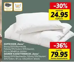 SCONTO Davos kopfkissen oder daunen-kassettendecke Angebot