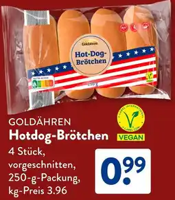 Aldi Süd GOLDÄHREN Hotdog-Brötchen Angebot