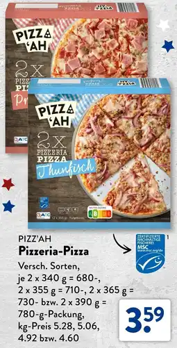 Aldi Süd PIZZ'AH Pizzeria-Pizza Angebot