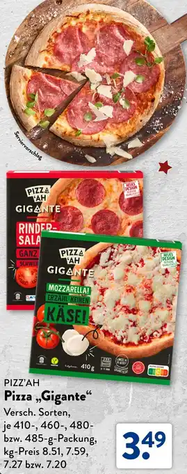 Aldi Süd PIZZ'AH Pizza ,,Gigante" Angebot