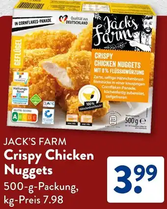 Aldi Süd JACK'S FARM Crispy Chicken Nuggets Angebot