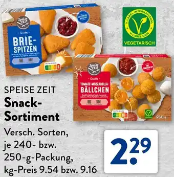 Aldi Süd SPEISE ZEIT Snack Sortiment Angebot