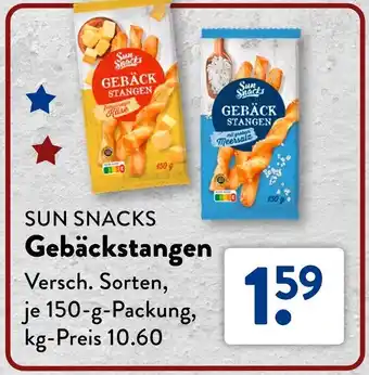 Aldi Süd SUN SNACKS Gebäckstangen Angebot