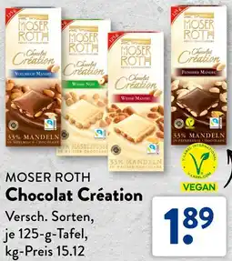 Aldi Süd MOSER ROTH Chocolat Création Angebot