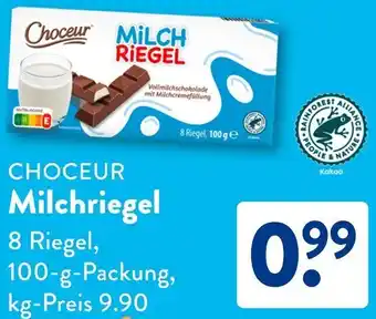 Aldi Süd CHOCEUR Milchriegel Angebot