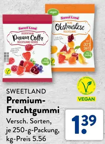 Aldi Süd SWEETLAND Premium Fruchtgummi Angebot