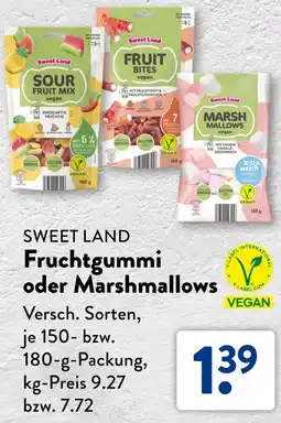 Aldi Süd SWEET LAND Fruchtgummi oder Marshmallows Angebot