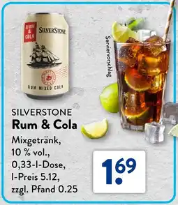 Aldi Süd SILVERSTONE Rum & Cola Angebot