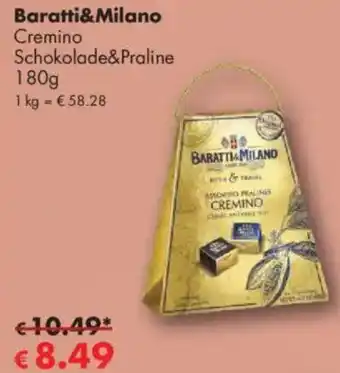 Travel Free Baratti&Milano Cremino Schokolade&Praline Angebot