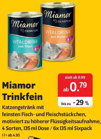 Das Futterhaus Miamor Trinkfein Angebot