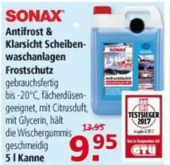 Multi Markt Sonax AntiFrost & KlarSicht Scheibenwaschanlagen Frostschutz 5L Angebot