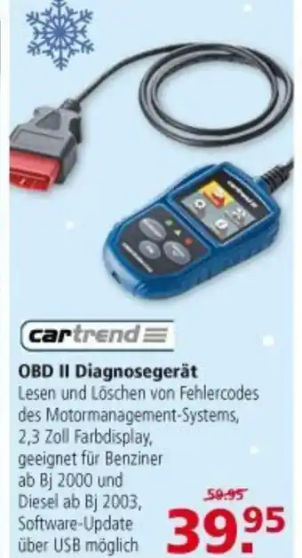 Multi Markt Cartrend OBD II Diagnosegerät Angebot