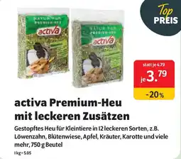 Das Futterhaus activa Premium-Heu mit leckeren Zusätzen Angebot