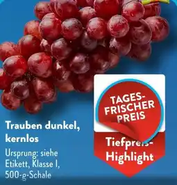 Aldi Süd Trauben dunkel, kernlos Angebot