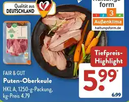 Aldi Süd FAIR & GUT Puten-Oberkeule Angebot