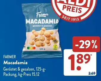 Aldi Süd FARMER Macadamia Angebot