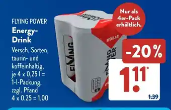 Aldi Süd FLYING POWER Energy- Drink Angebot