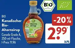 Aldi Süd BIO Kanadischer Bio- Ahornsirup Angebot