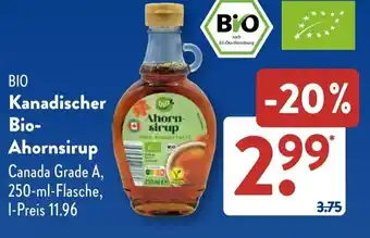 Aldi Süd BIO Kanadischer Bio- Ahornsirup Angebot