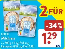 Aldi Süd BON-RI Milchreis Angebot