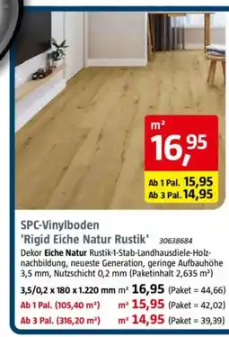 Bauhaus SPC-Vinylboden 'Rigid Eiche Natur Rustik' Angebot