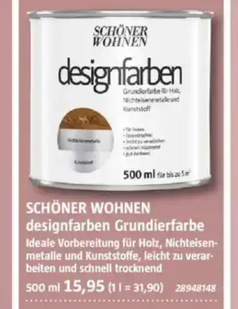 Bauhaus SCHÖNER WOHNEN designfarben Grundierfarbe Angebot