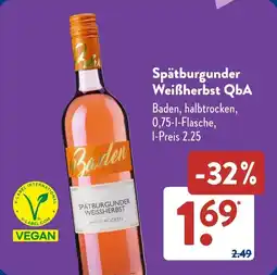 Aldi Süd Spätburgunder Weißherbst QbA Angebot