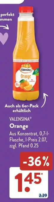 Aldi Süd VALENSINA Orange Angebot