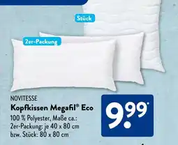 Aldi Süd NOVITESSE Kopfkissen Megafil Eco Angebot