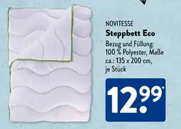 Aldi Süd NOVITESSE Steppbett Eco Angebot