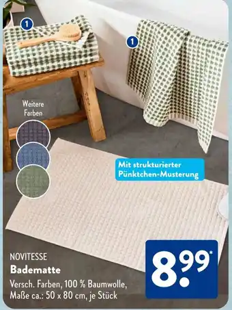 Aldi Süd NOVITESSE Badematte Angebot