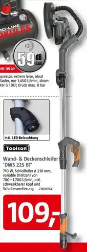 Bauhaus Toolson Wand- & Deckenschleifer 'DWS 225 BT' Angebot