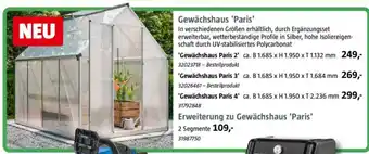 Bauhaus Gewächshaus 'Paris' Angebot