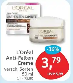 Budni L'Oréal Anti-Falten Creme Angebot