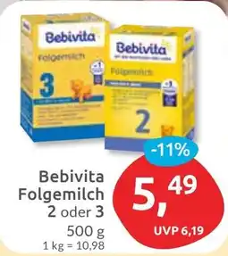 Budni Bebivita Folgemilch 2 oder 3 Angebot