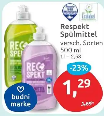 Budni Respekt Spülmittel Angebot