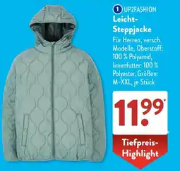 Aldi Süd UP2FASHION Leicht- SteppFür Herren, versch. Modelle, Oberstoff: acke Angebot