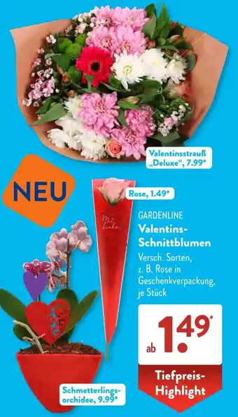 Aldi Süd GARDENLINE Valentins- Schnittblumen Angebot