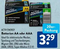 Aldi Süd ACTIV ENERGY Batterien AA oder AAA Angebot