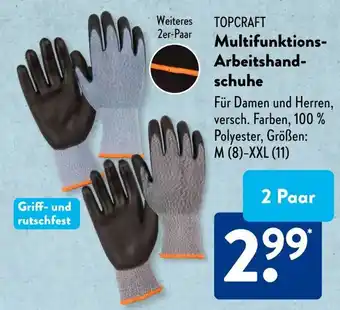 Aldi Süd TOPCRAFT Multifunktions- Arbeitshand- schuhe Angebot