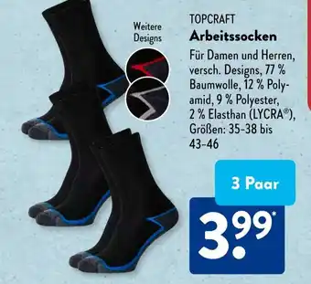 Aldi Süd TOPCRAFT Arbeitssocken Angebot