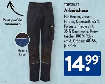 Aldi Süd TOPCRAFT Arbeitshose Angebot