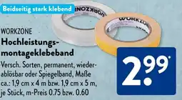 Aldi Süd WORKZONE Hochleistungs- montageklebeband Angebot