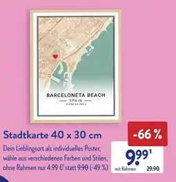 Aldi Süd Stadtkarte 40 x 30 cm Angebot