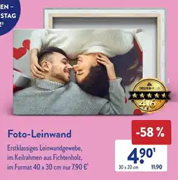 Aldi Süd Foto-Leinwand Angebot